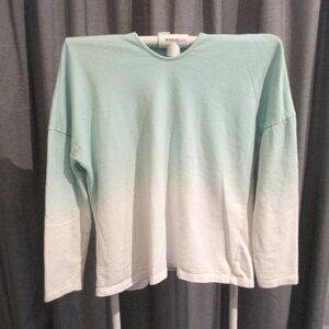 Women's Venus Blue Ombre Long Sleeve Hooded Sweater, Size M